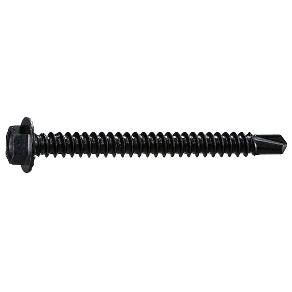 Midwest Fastener Self-Drilling Screw, #10 x 2 in, Brown Ruspert Steel Flange Hex Head External Hex Drive, 100 PK 54500 - main